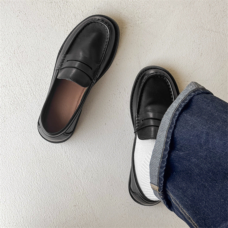 Men's Genuine Leather Classic Penny Loafers - Image 4