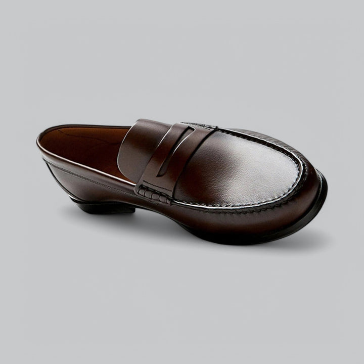 Men's Genuine Leather Classic Penny Loafers - Image 7