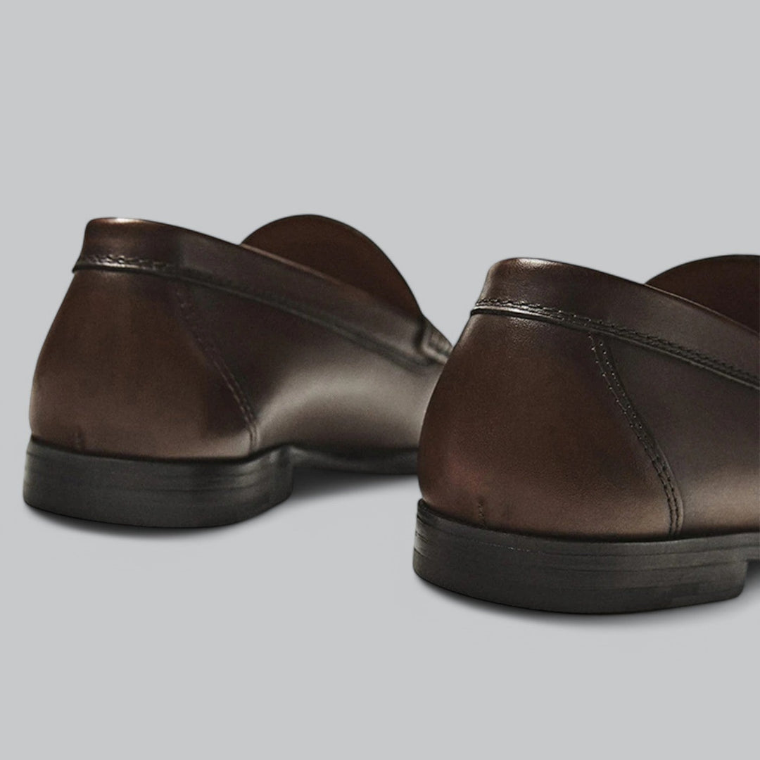 Men's Genuine Leather Classic Penny Loafers - Image 8