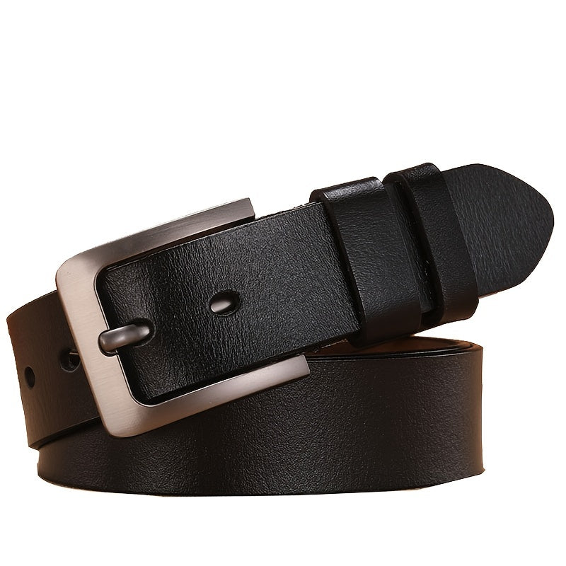 Men's Full Grain Leather Belt Pin Buckle Patina - Image 4
