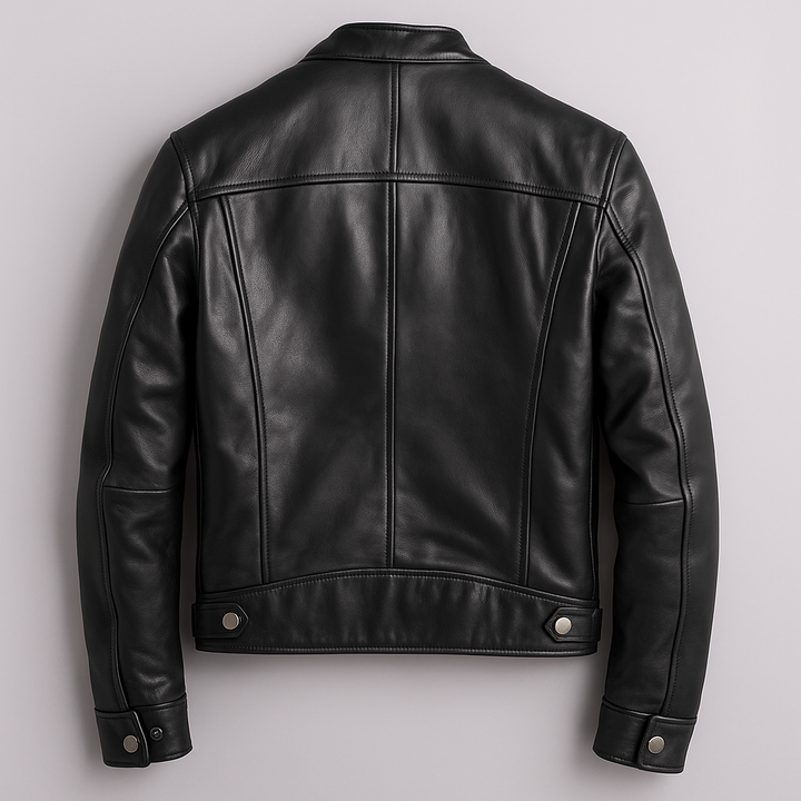 Herren Jacke Slim Fit Bikerjacke mit Stehkragen – Casual Übergangsjacke mit Reißverschluss - Image 4