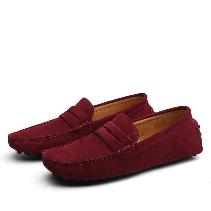 Men's Suede Slip-On Loafers - Image 11