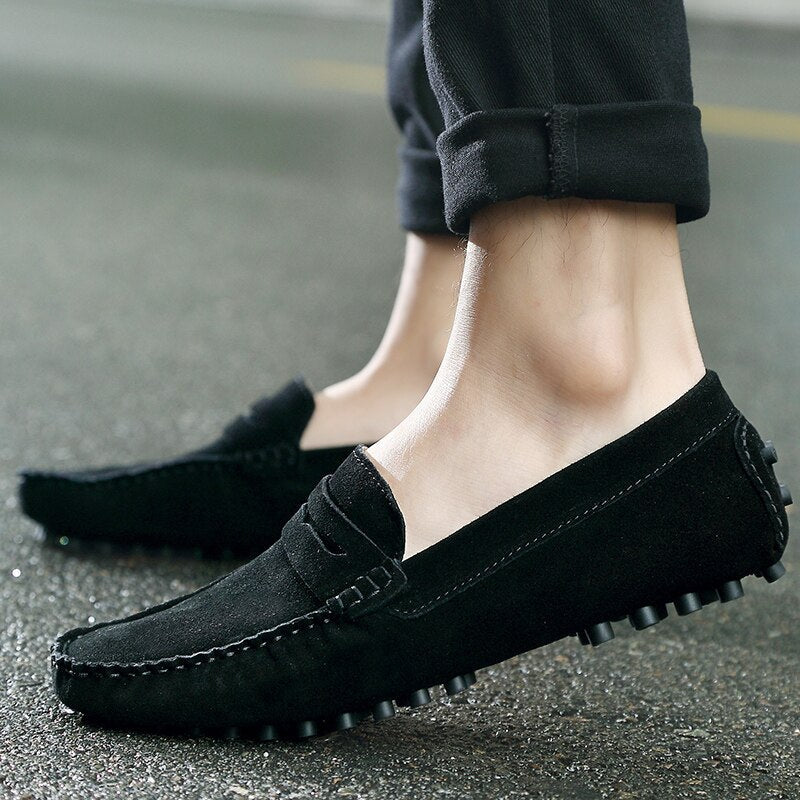 Men's Suede Slip-On Loafers - Image 3