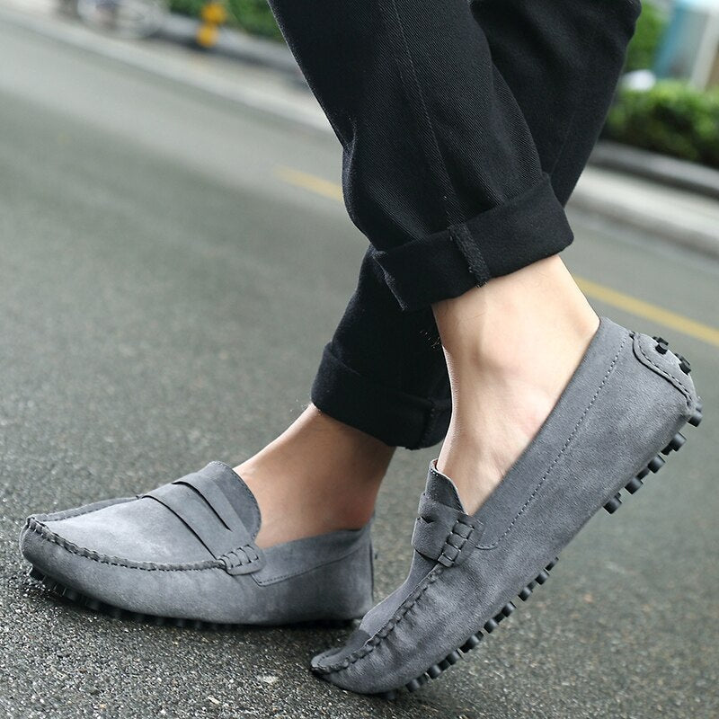 Men's Suede Slip-On Loafers - Image 6