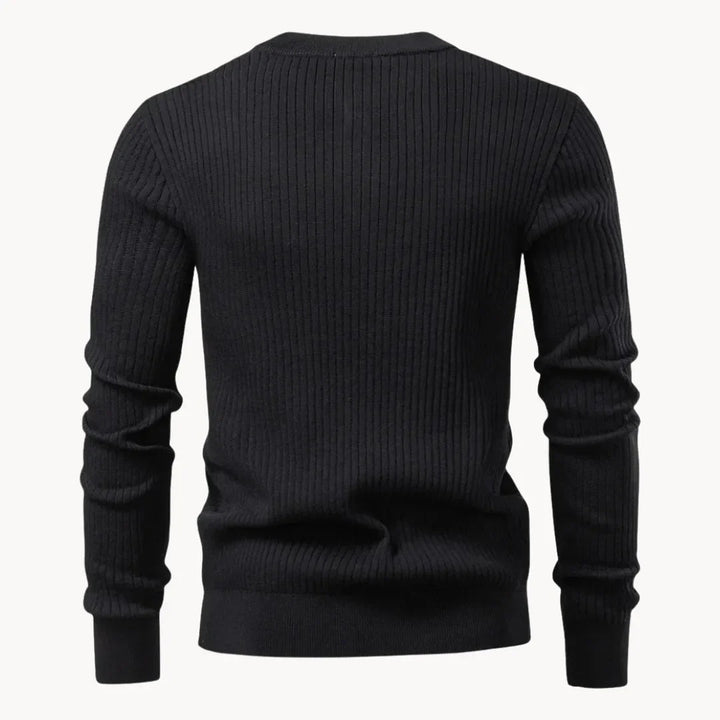 Strickpullover Herren mit Knopfleiste | Gerippter Troyer für Büro & Freizeit - Image 6