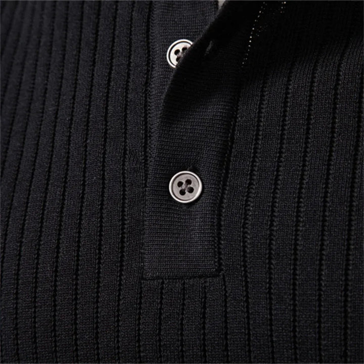 Strickpullover Herren mit Knopfleiste | Gerippter Troyer für Büro & Freizeit - Image 7