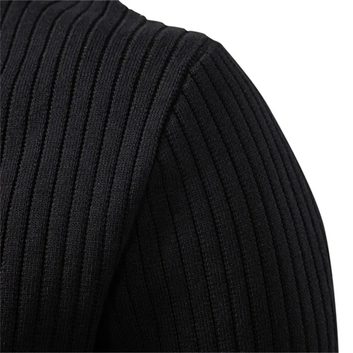 Strickpullover Herren mit Knopfleiste | Gerippter Troyer für Büro & Freizeit - Image 9