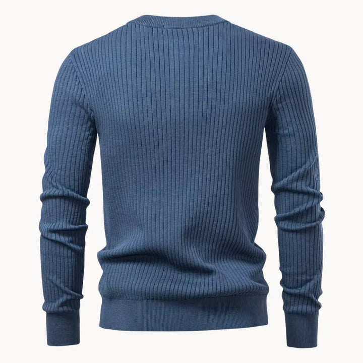 Strickpullover Herren mit Knopfleiste | Gerippter Troyer für Büro & Freizeit - Image 11