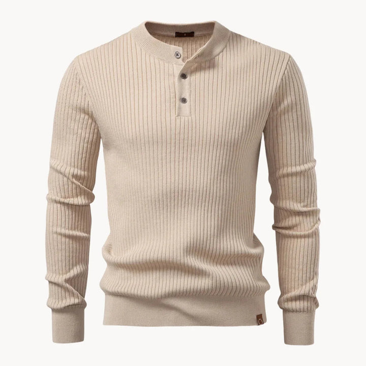 Strickpullover Herren mit Knopfleiste | Gerippter Troyer für Büro & Freizeit - Image 4