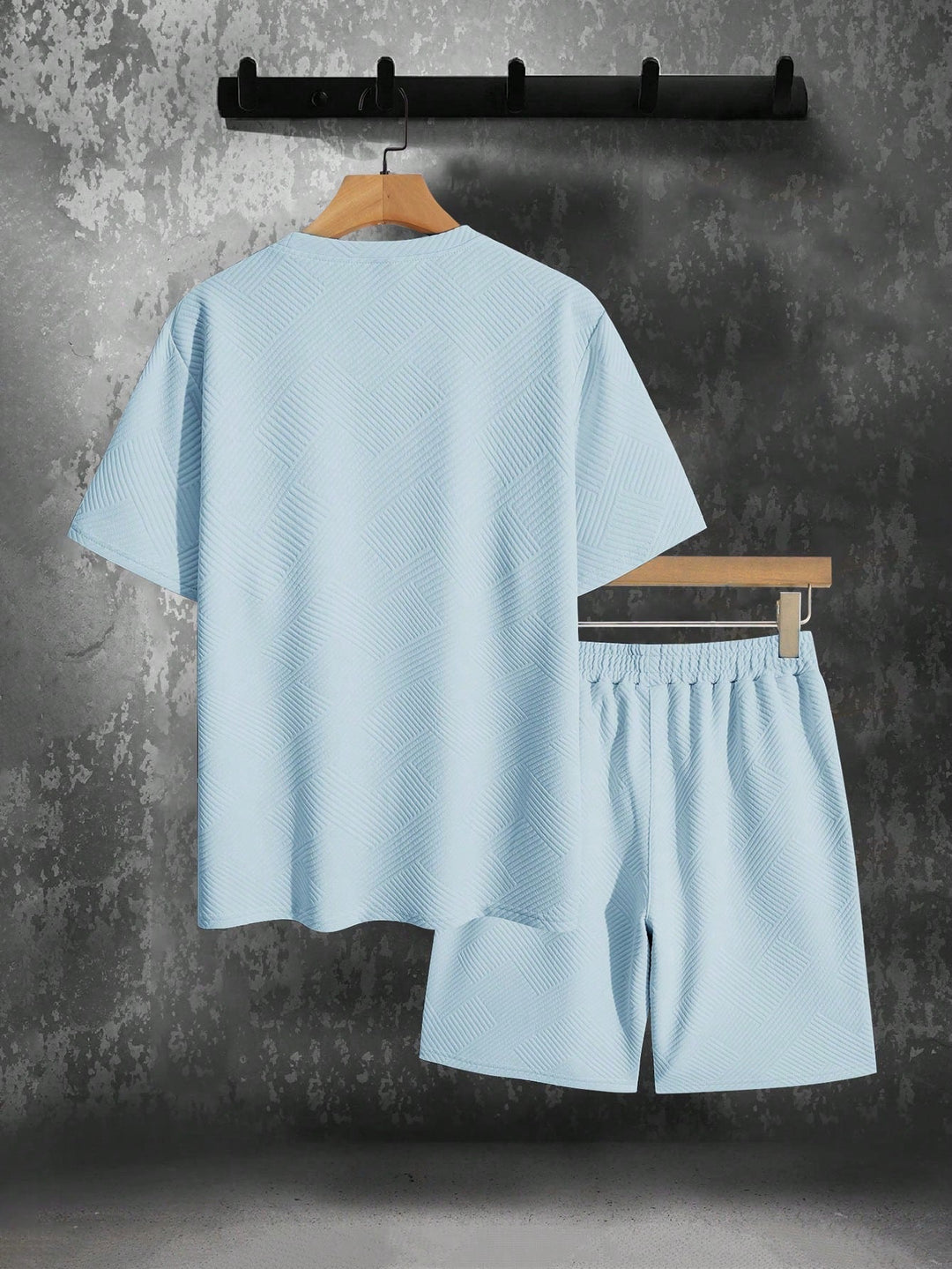 Men's Two Piece Oversized T-Shirt Shorts Matching Set Summer - Image 3