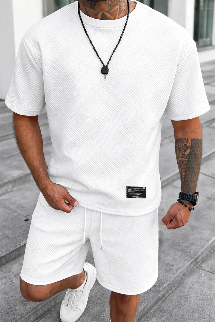 Men's Two Piece Oversized T-Shirt Shorts Matching Set Summer - Image 9