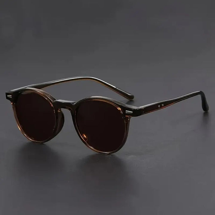 Men's Tortoiseshell Retro Round Sunglasses - Image 3