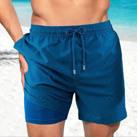 Herren Badehose Slim Fit Gemustert mit Innenfutter - Image 10