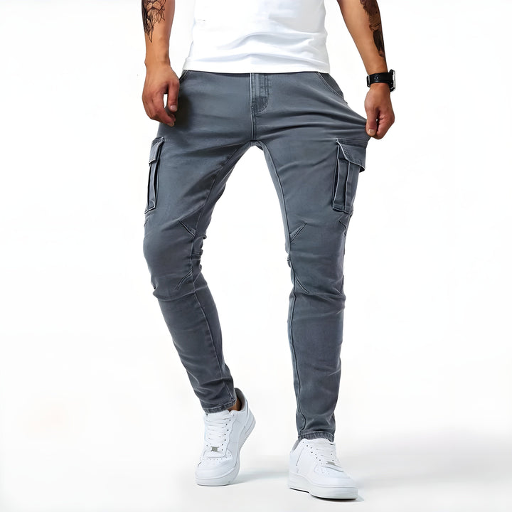 Herren Stretch Denim Cargohosen - Image 2