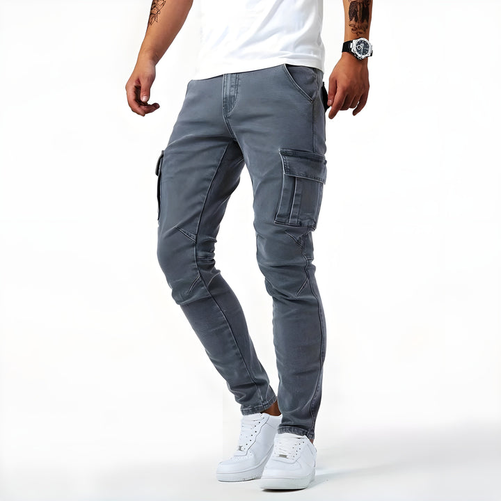 Herren Stretch Denim Cargohosen