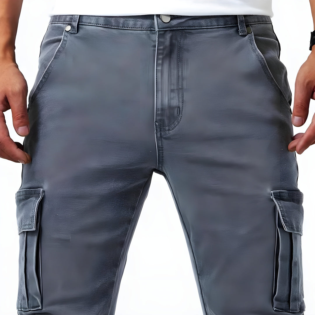 Herren Stretch Denim Cargohosen - Image 4