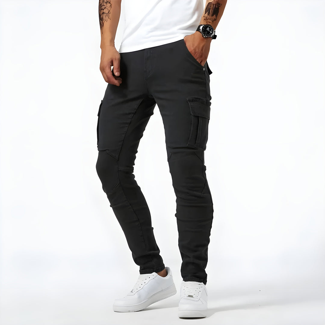 Herren Stretch Denim Cargohosen - Image 5