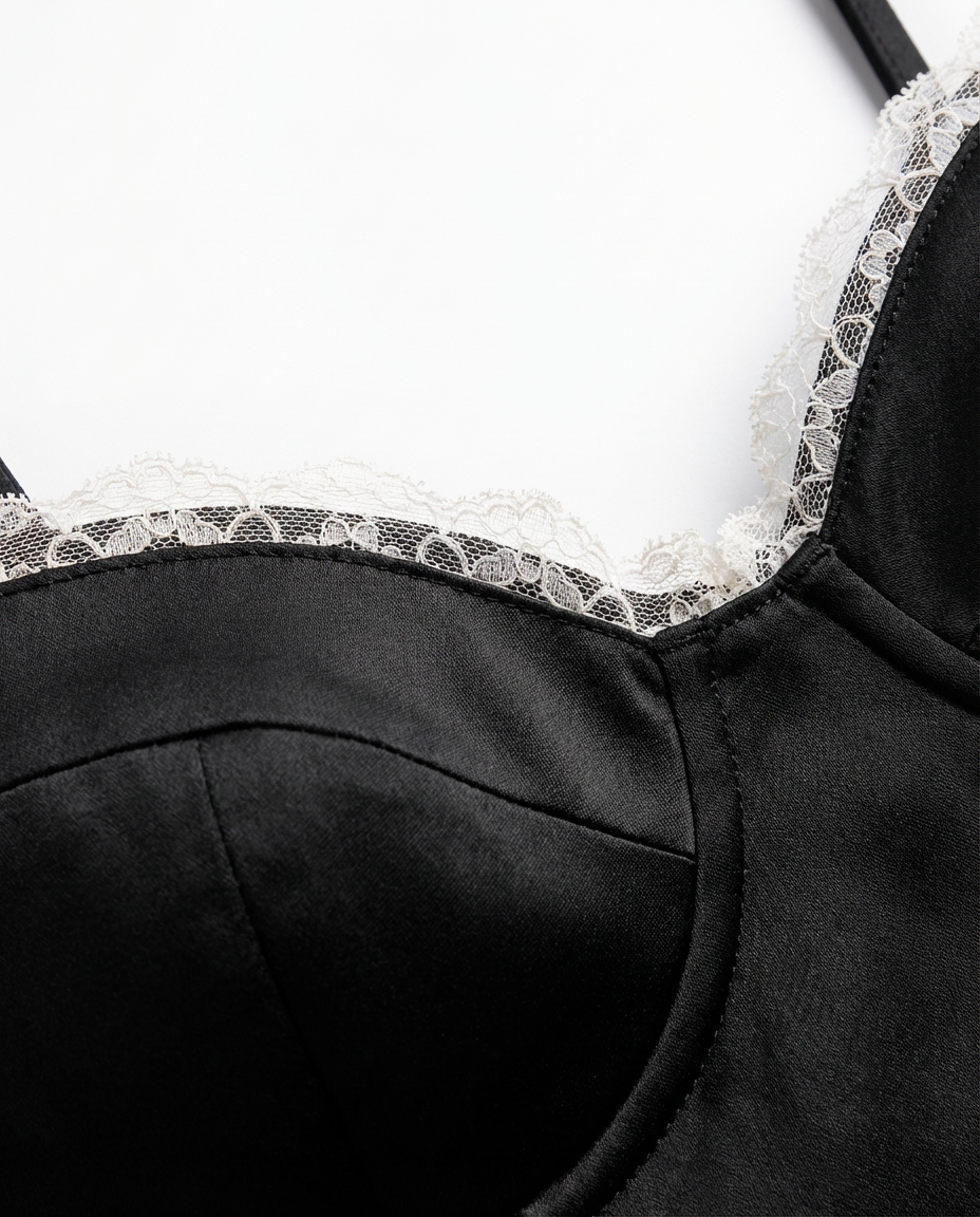 Damen Midikleid Fit and Flare A-Linie V-Ausschnitt Spaghettiträger - Image 7