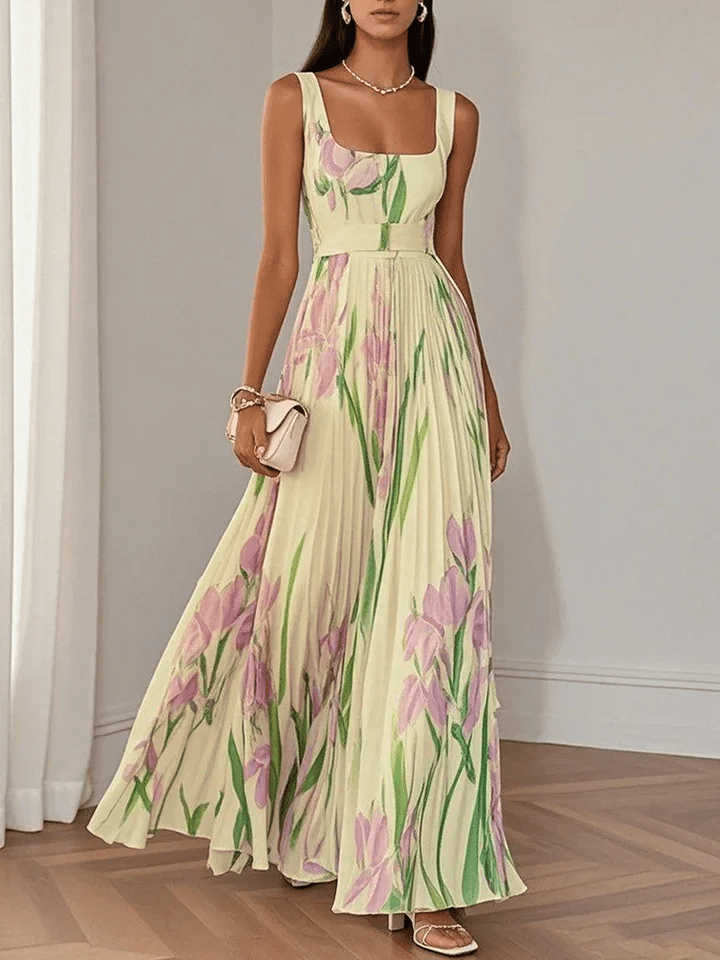 Ivanora – Chiffon Maxi Kleid Ärmellos