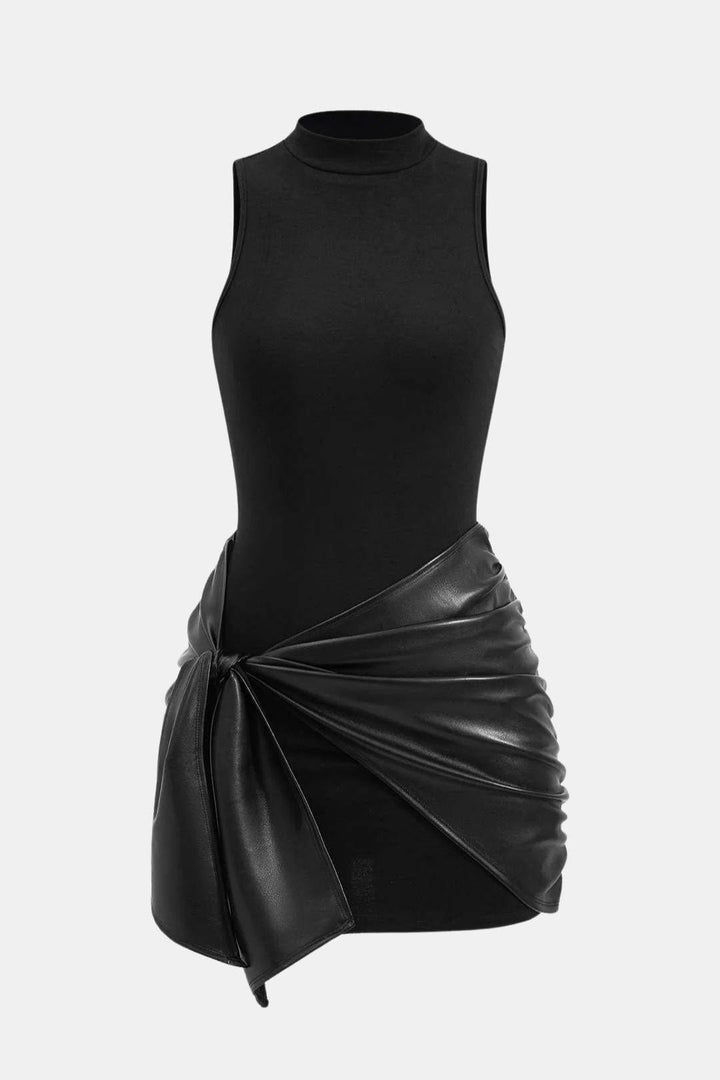 Izzara - Ärmelloses Mini Kleid Mit Bindung Vorne