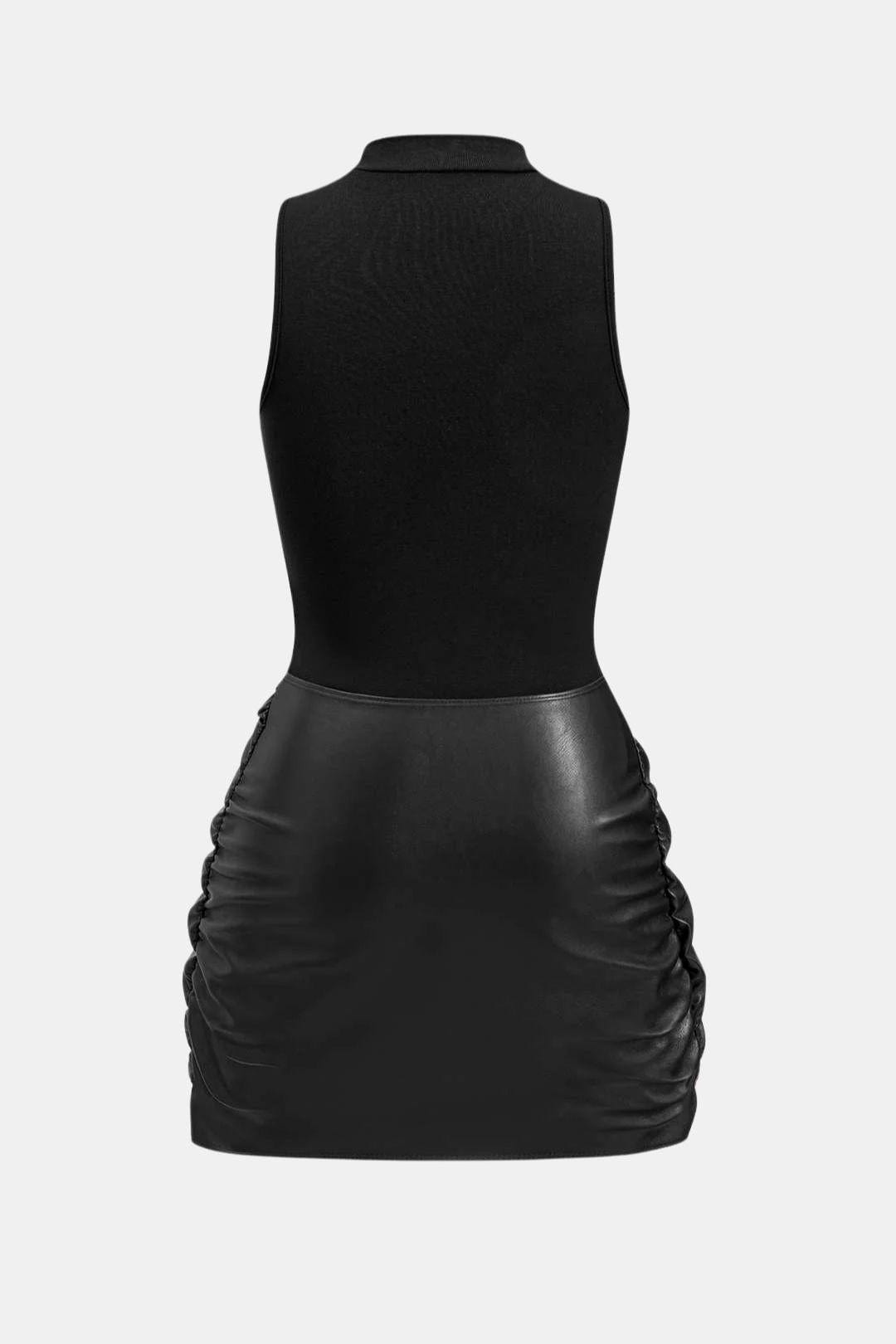 Izzara - Ärmelloses Mini Kleid Mit Bindung Vorne