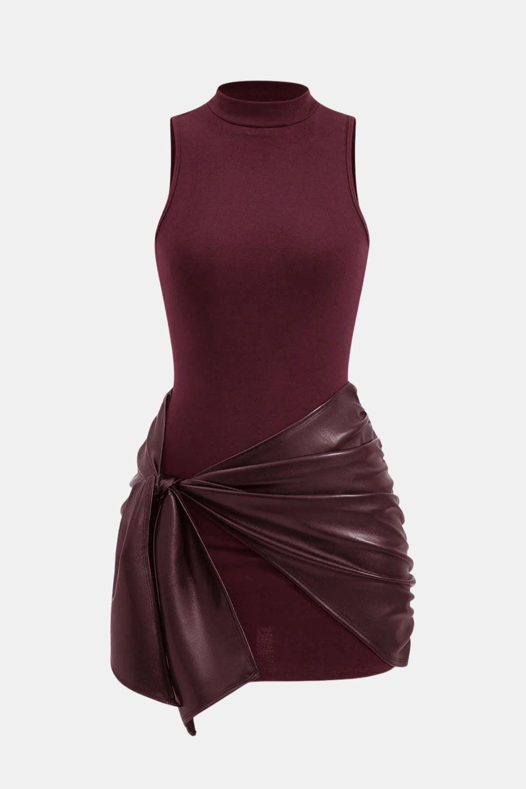 Izzara - Ärmelloses Mini Kleid Mit Bindung Vorne