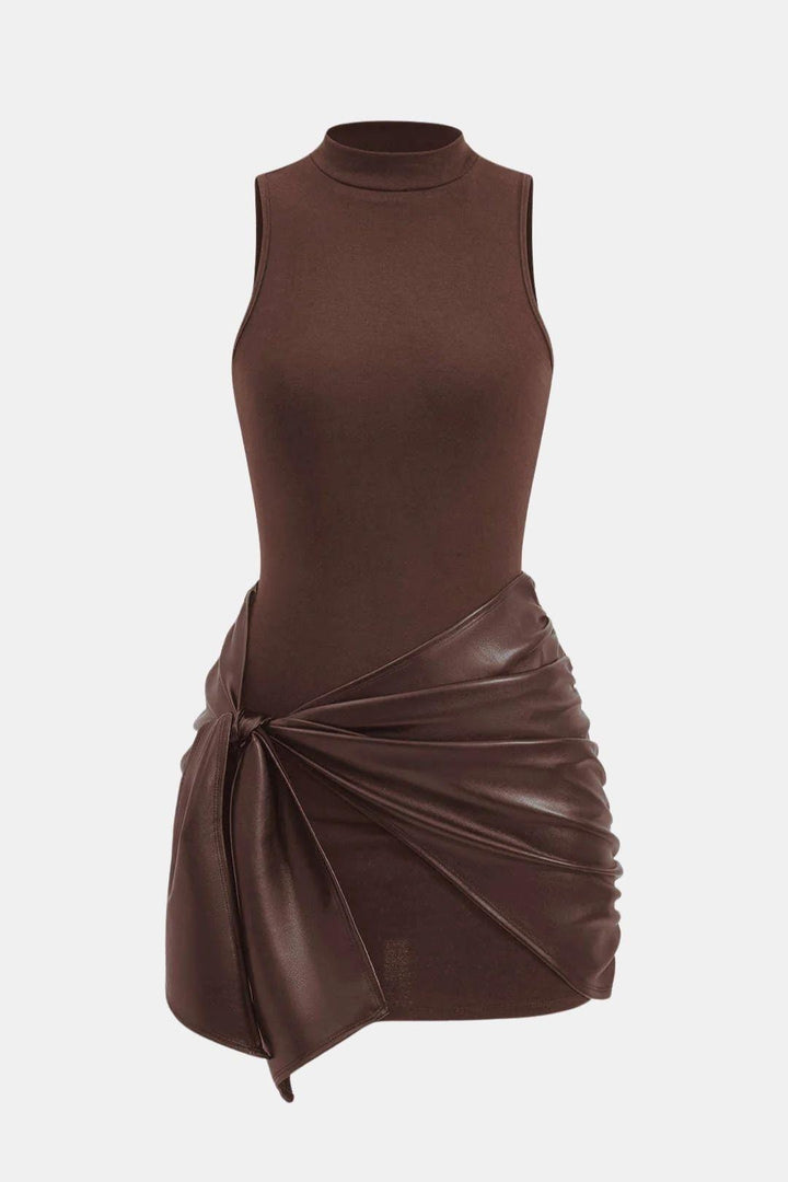 Izzara - Ärmelloses Mini Kleid Mit Bindung Vorne