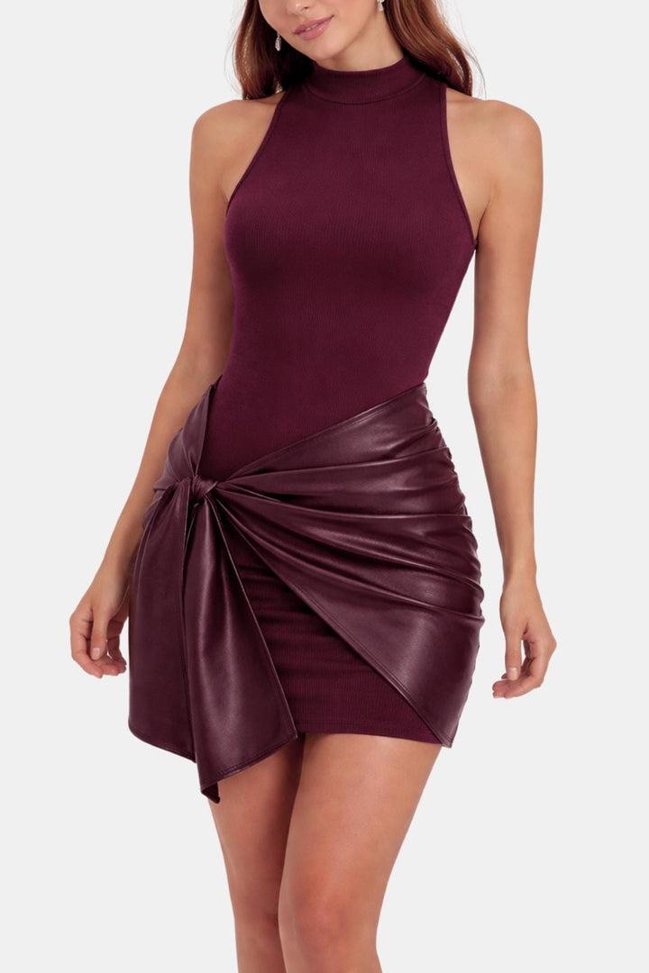 Izzara - Ärmelloses Mini Kleid Mit Bindung Vorne