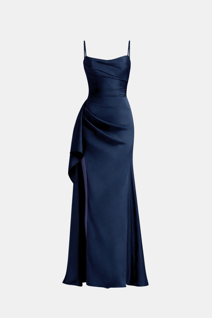 Kenerra - Elegantes Maxi Slip Kleid Mit Drapierter Silhouette