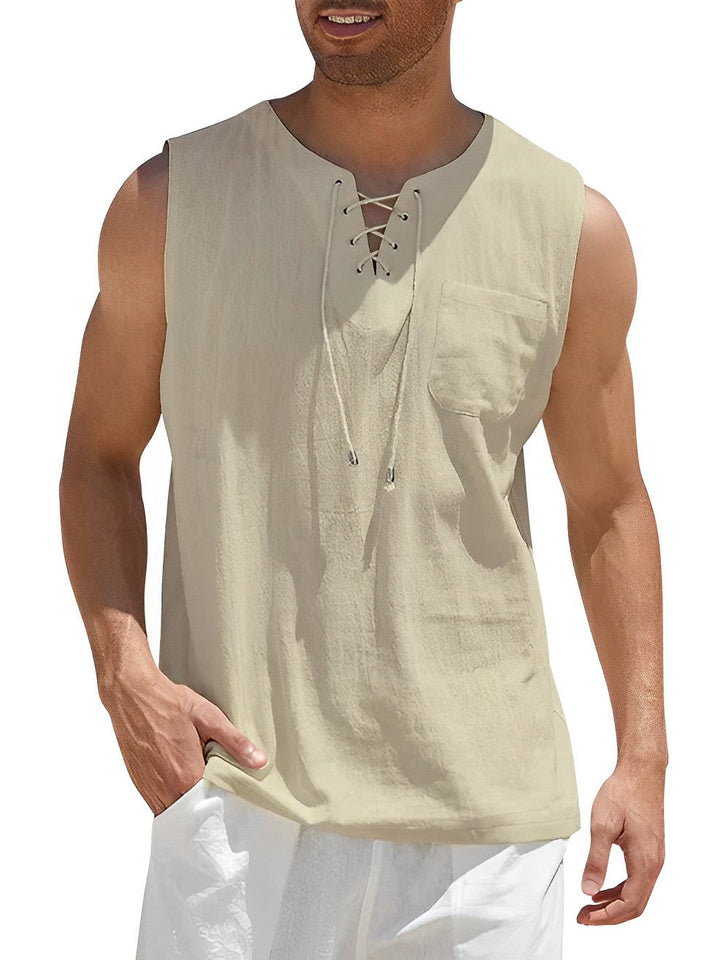 Men's Loose Fit Sleeveless Shirt Summer Tank Top - Image 10