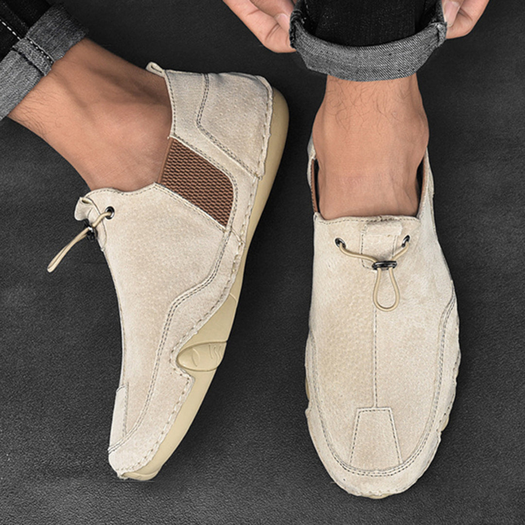 Herren Slip-On Sneaker bequeme Slipper ohne Schnürsenkel PU