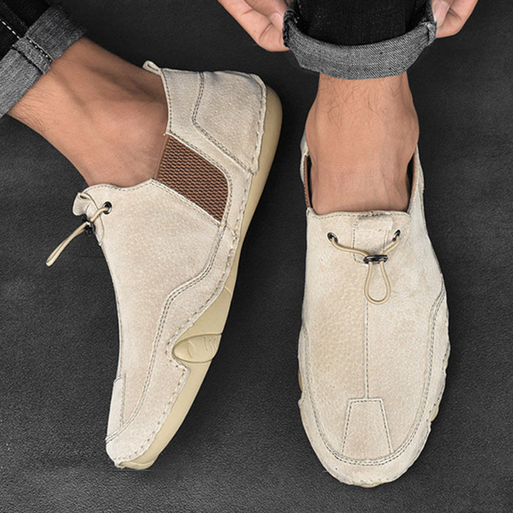 Herren Slip-On Sneaker bequeme Slipper ohne Schnürsenkel PU