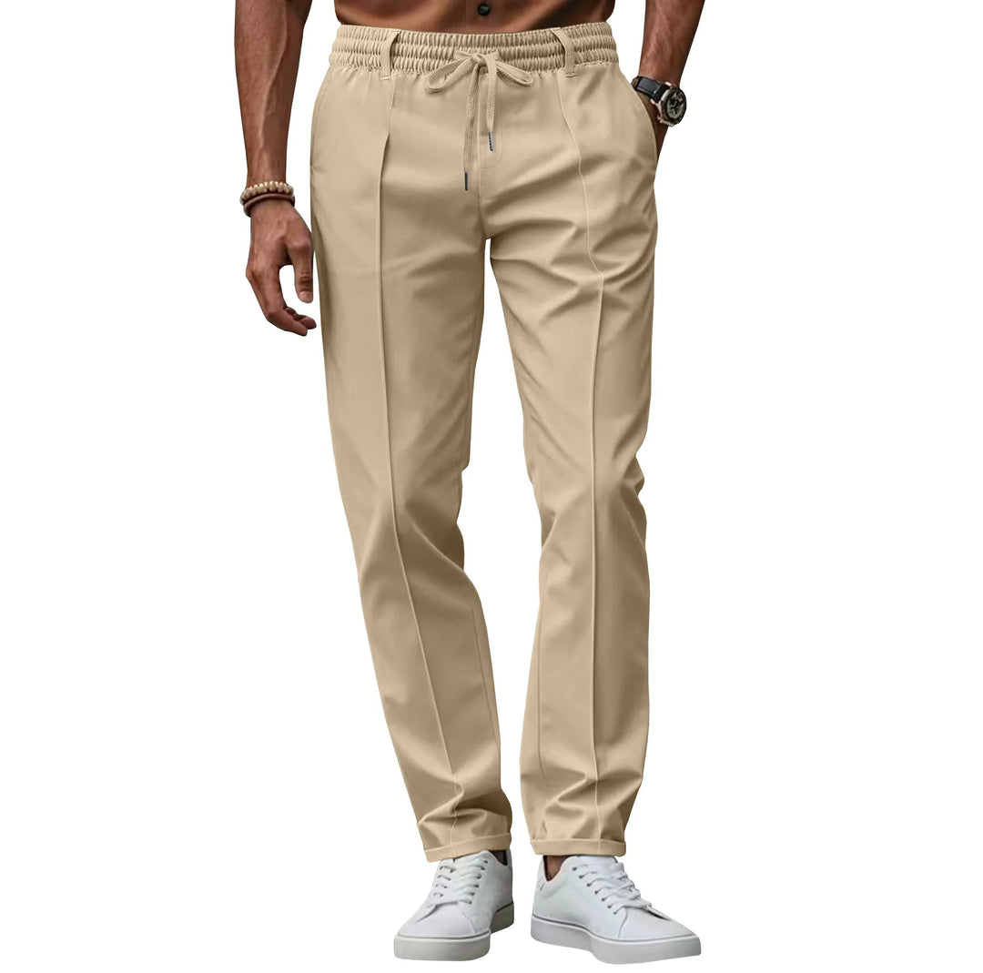 Herrenhose Slim Fit mit elastischem Bund und Kordelzug
