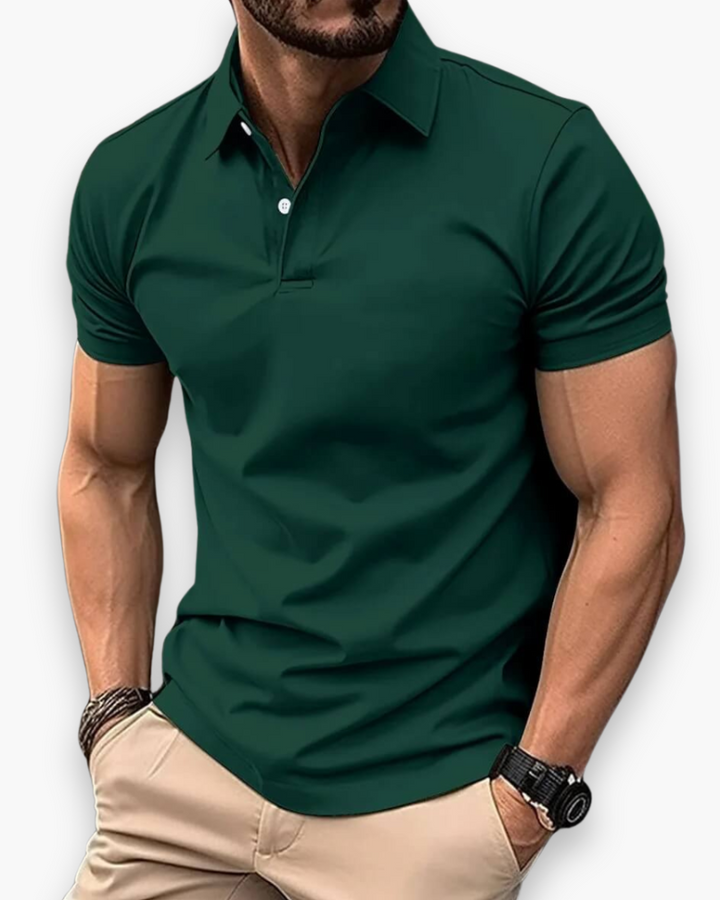 Men's Breathable Short Sleeve Polo Shirt Summer Smart Casual