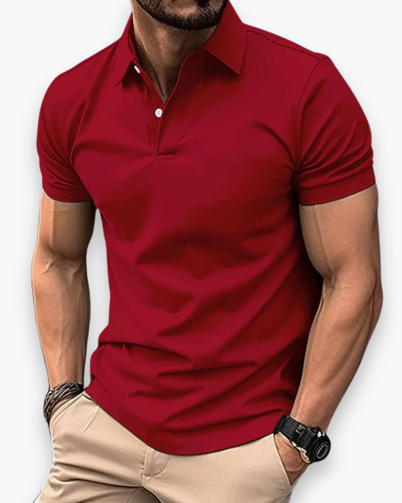 Men's Breathable Short Sleeve Polo Shirt Summer Smart Casual - Image 7