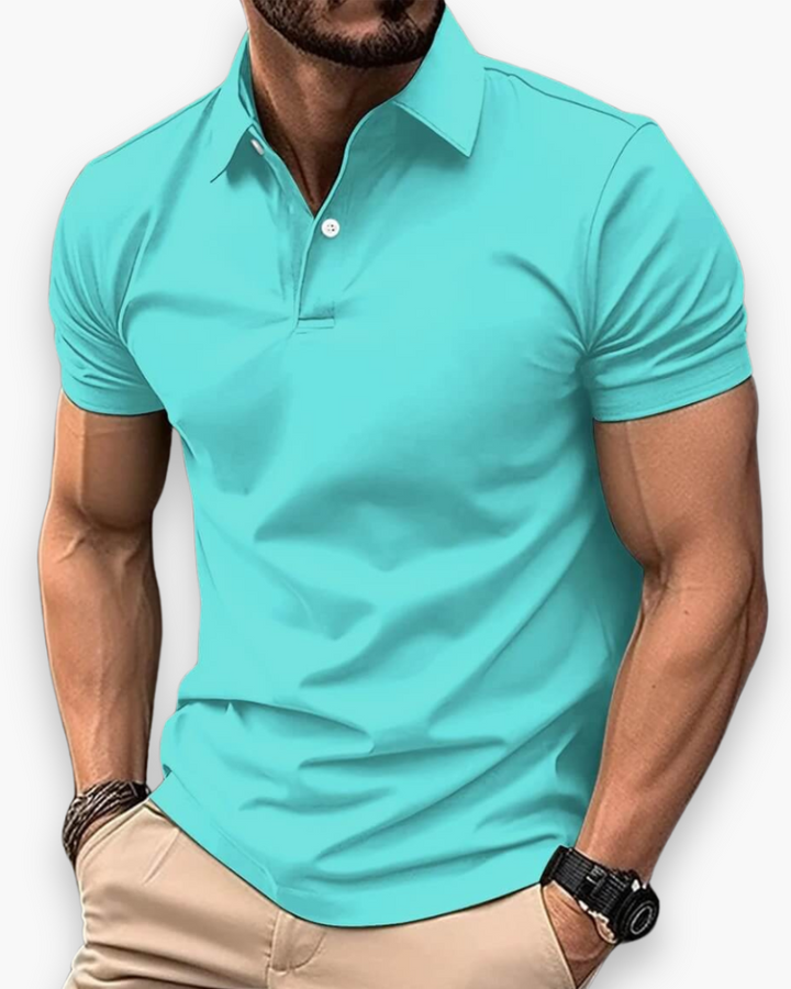 Men's Breathable Short Sleeve Polo Shirt Summer Smart Casual - Image 8