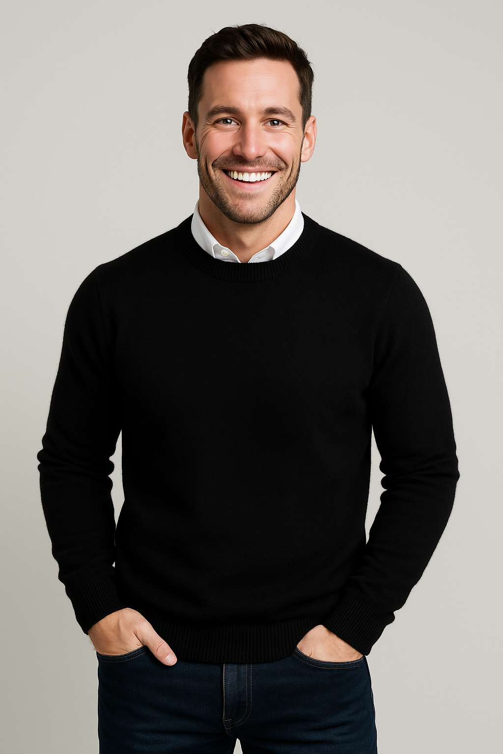 Herren Pullover mit Rundhals | Klassischer Strickpullover, vielseitig für Business & Freizeit
