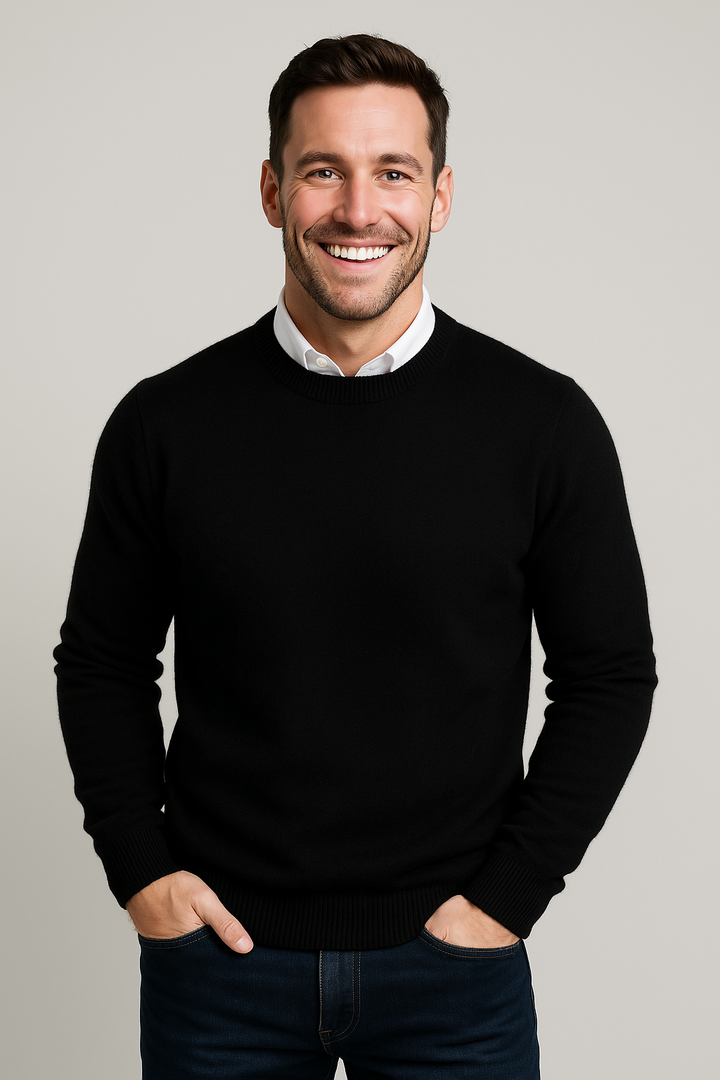 Herren Pullover mit Rundhals | Klassischer Strickpullover, vielseitig für Business & Freizeit