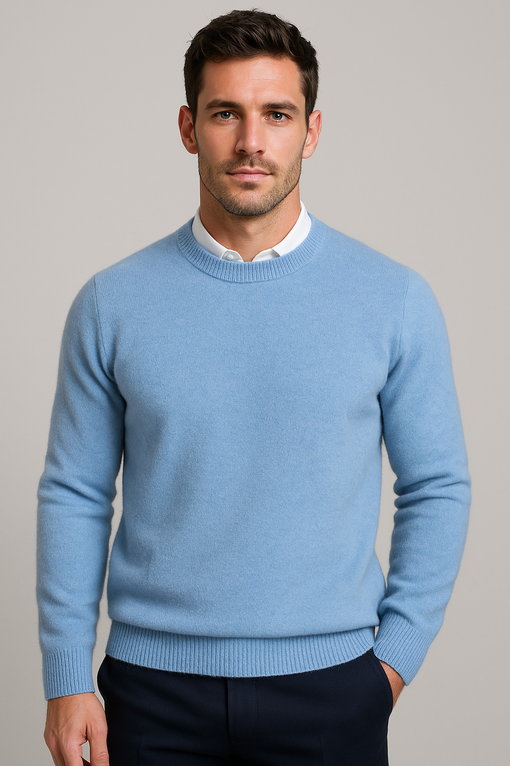 Herren Pullover mit Rundhals | Klassischer Strickpullover, vielseitig für Business & Freizeit - Image 3