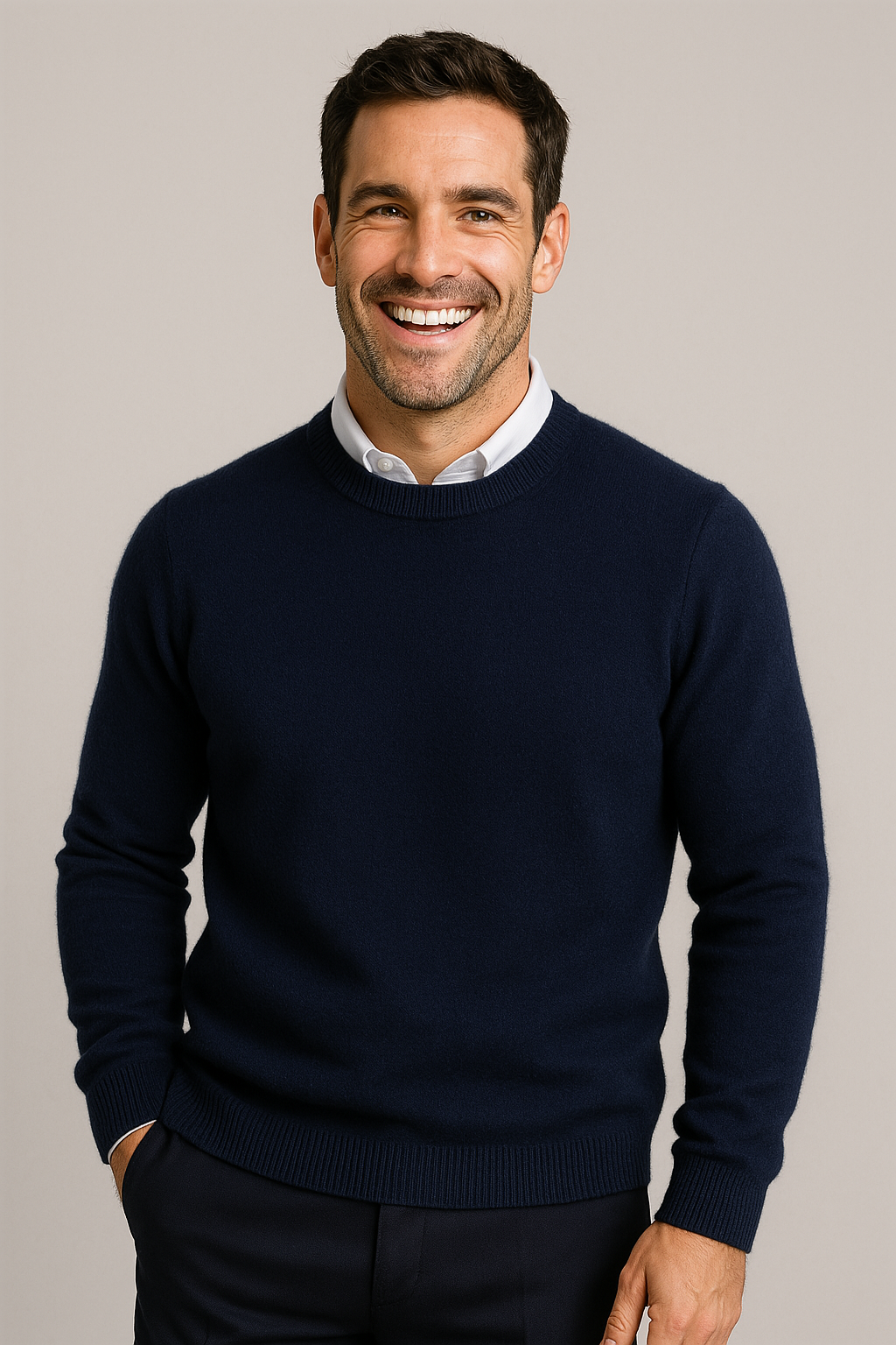 Herren Pullover mit Rundhals | Klassischer Strickpullover, vielseitig für Business & Freizeit - Image 4