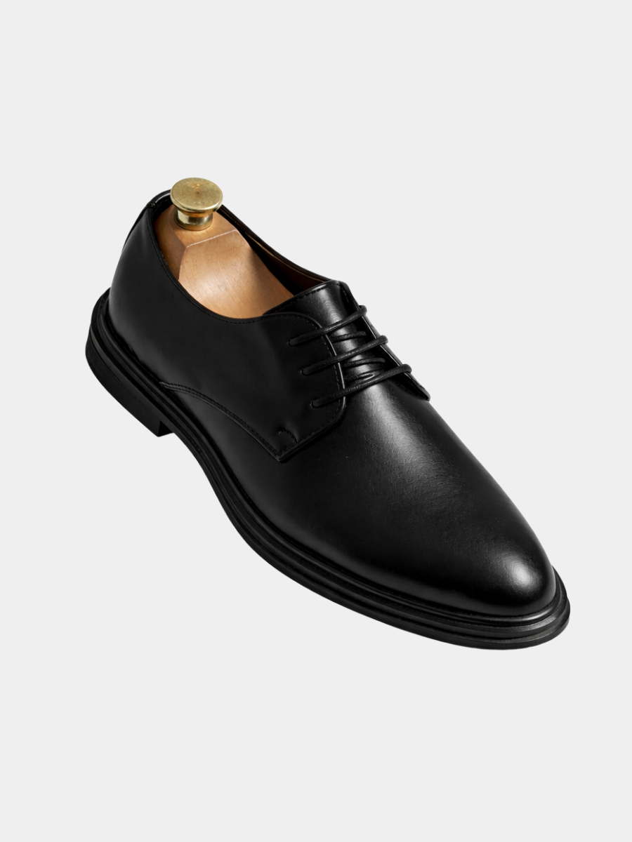 Wentrico - Herren Lackleder Derby Schuhe