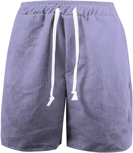 Men's Stretch Corduroy Shorts Ribbed Casual Summer - Image 10