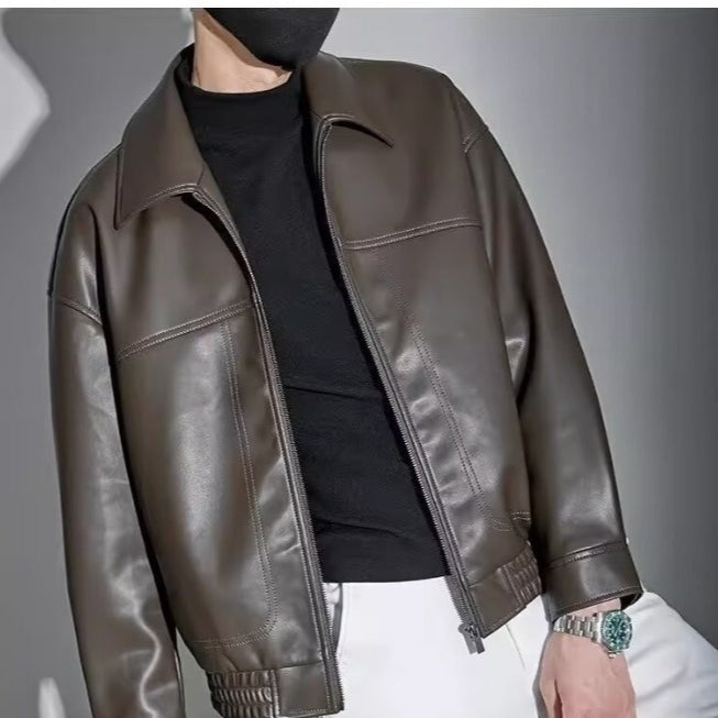 Herrenjacke Oversized mit Stehkragen – Streetwear Jacke Herren mit Reißverschluss
