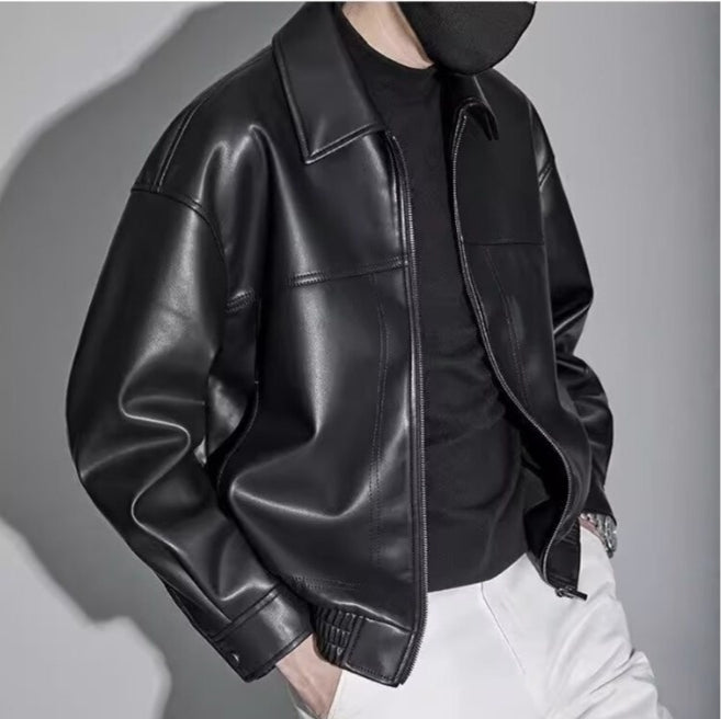 Herrenjacke Oversized mit Stehkragen – Streetwear Jacke Herren mit Reißverschluss - Image 4