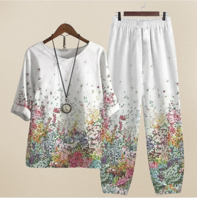 Women Two Piece Matching Shirt Pants Lounge Set - Image 11