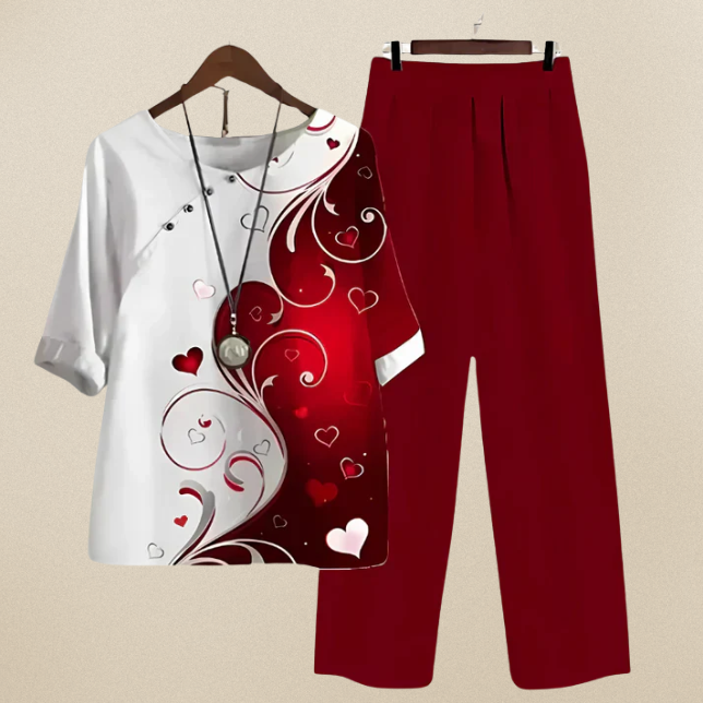 Women Two Piece Matching Shirt Pants Lounge Set - Image 10