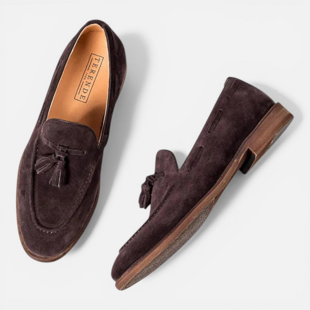 Carson - Herren Nubukleder Tassel Loafer Slipper