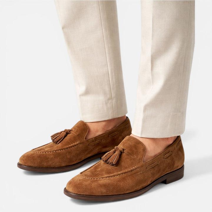 Carson - Herren Nubukleder Tassel Loafer Slipper