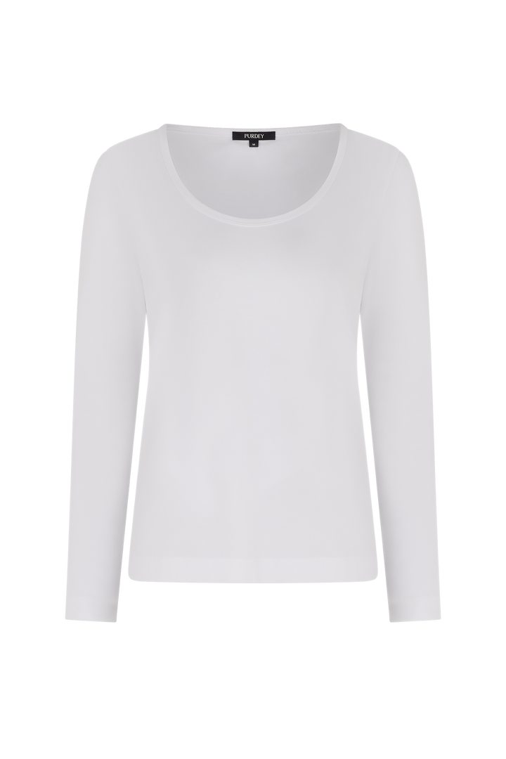 Langarmshirt Damen mit Rundhals – figurbetont & vielseitig für Büro und Alltag