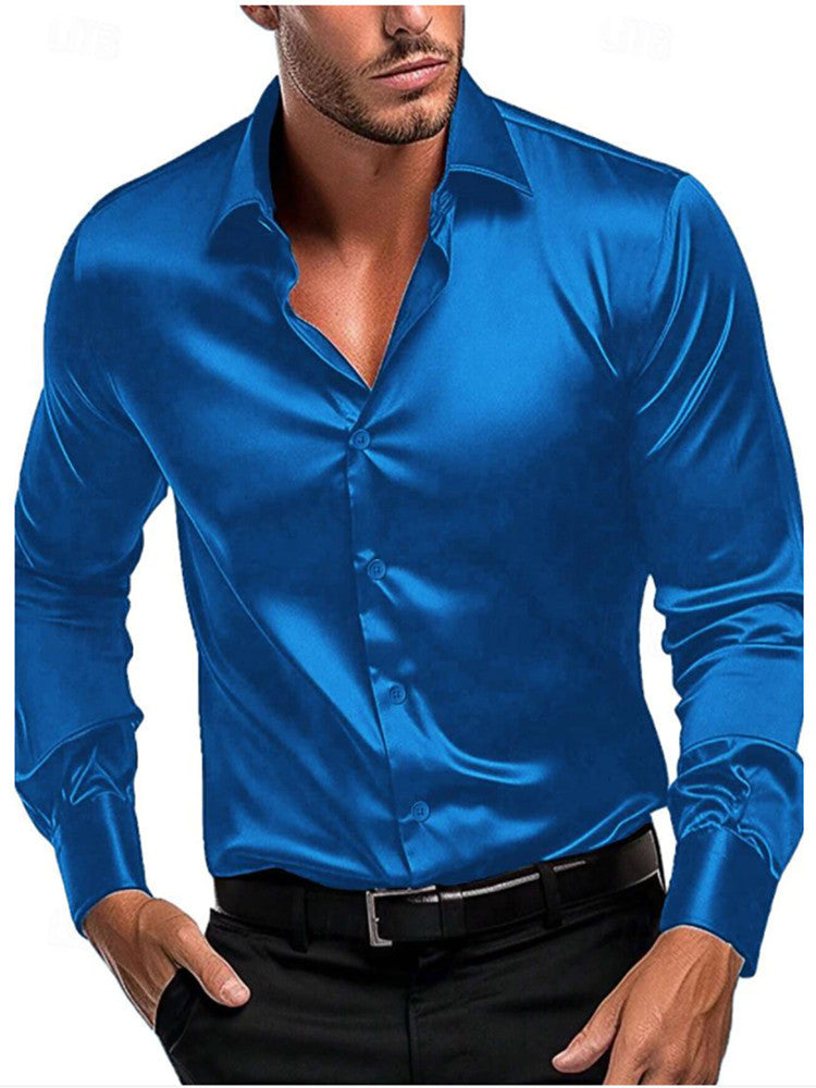 Luxuriöses Herren-Seidenhemd | Eleganter italienischer Kragen, atmungsaktiver Stoff - Image 5